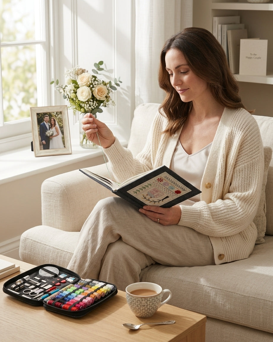 The Quiet Thread Stitch Sampler — A Thoughtful Gift for Weddings, Bridal Showers & Engagements