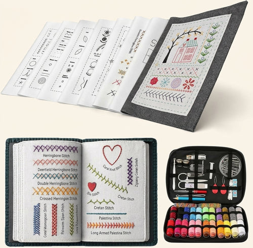 Quiet Thread Stitch Sampler — Beginner Embroidery Pattern Book