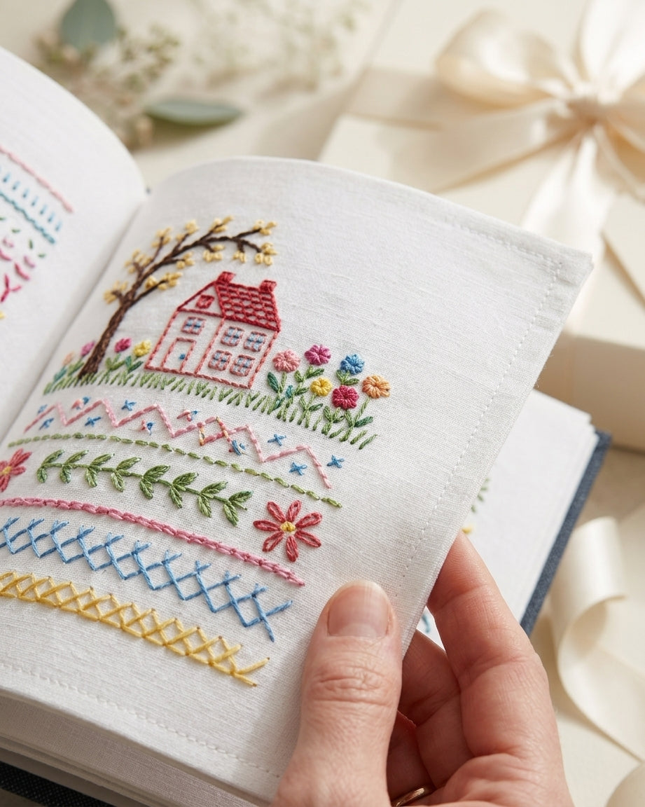 The Quiet Thread Stitch Sampler — A Thoughtful Gift for Weddings, Bridal Showers & Engagements